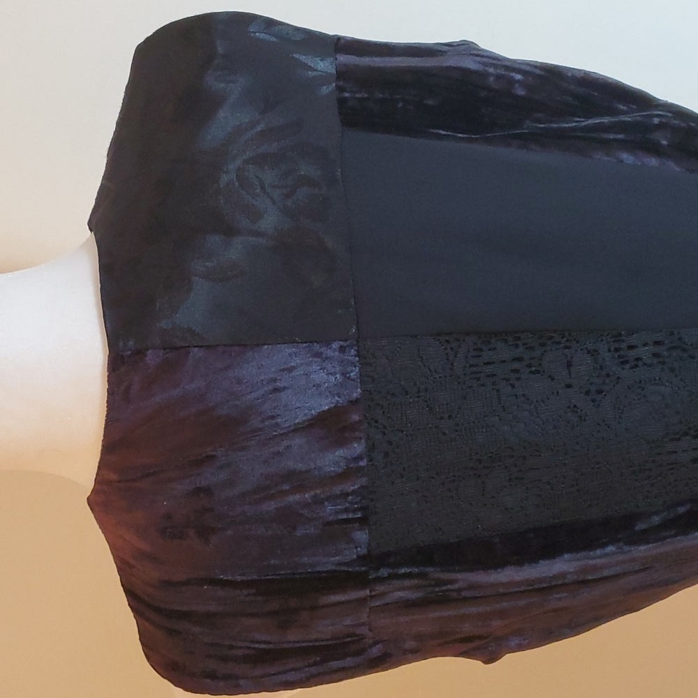 The Limited Black Long Patchwork Button Front Vest - image 6